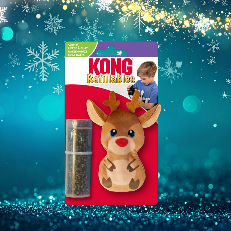 KONG reindeer toy with catnip
